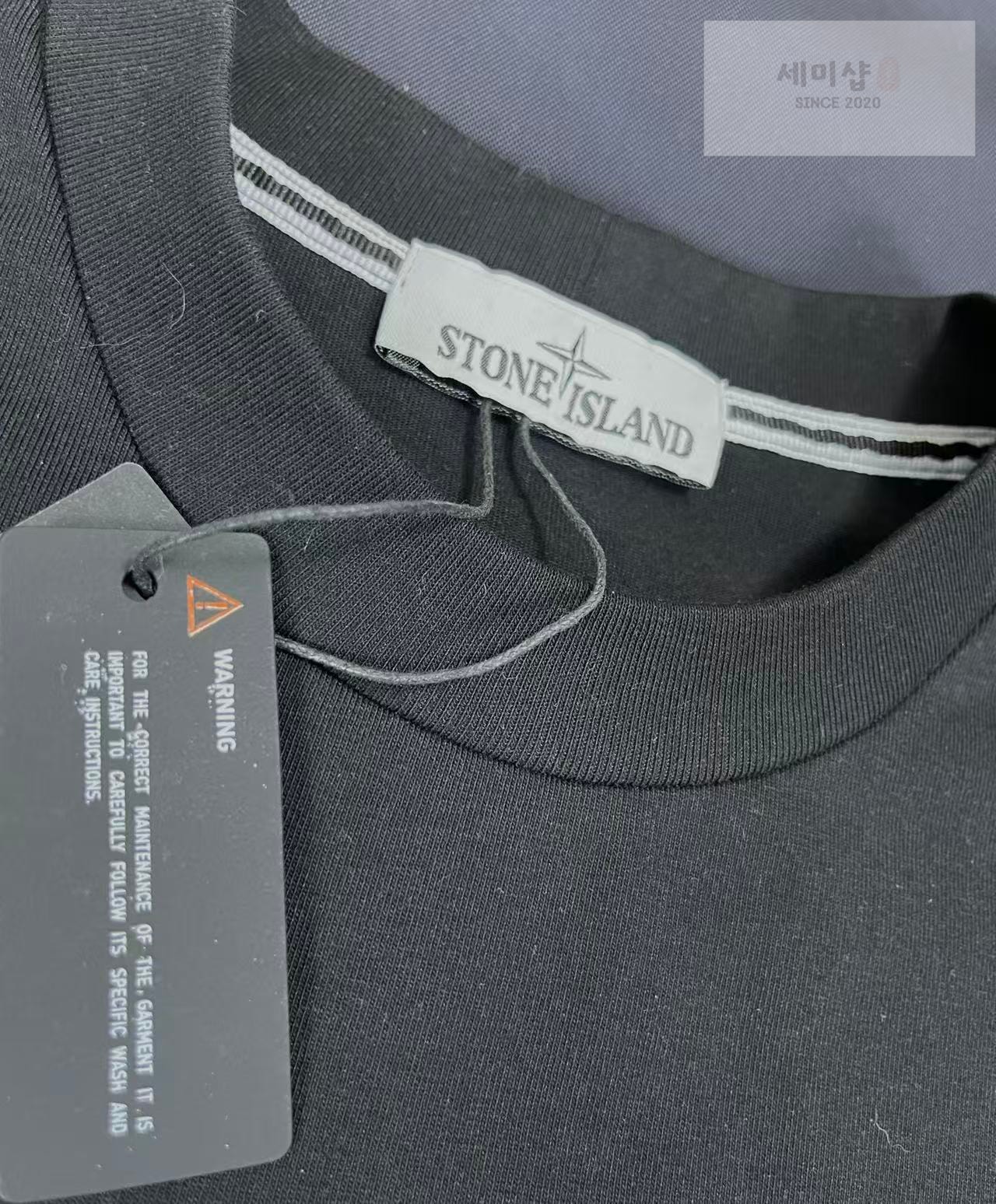Stone Island 스톤아일랜드 가먼트 다이 포켓 티셔츠 블랙 의류 7번 이미지