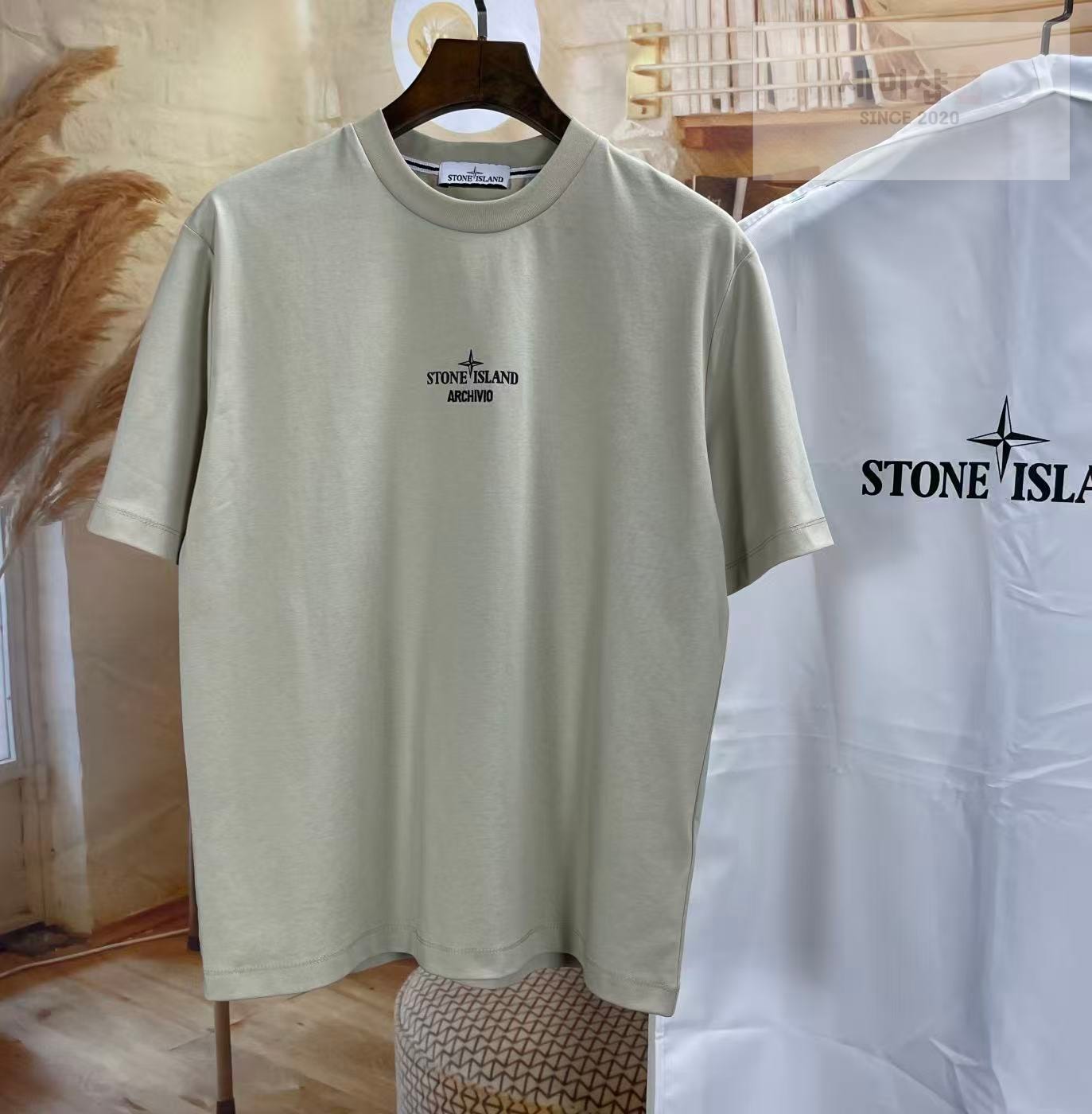 Stone Island 스톤아일랜드 가먼트 다이 포켓 티셔츠 레플리카 1번 이미지 - 의류 | 세미샵 레플리카 사이트