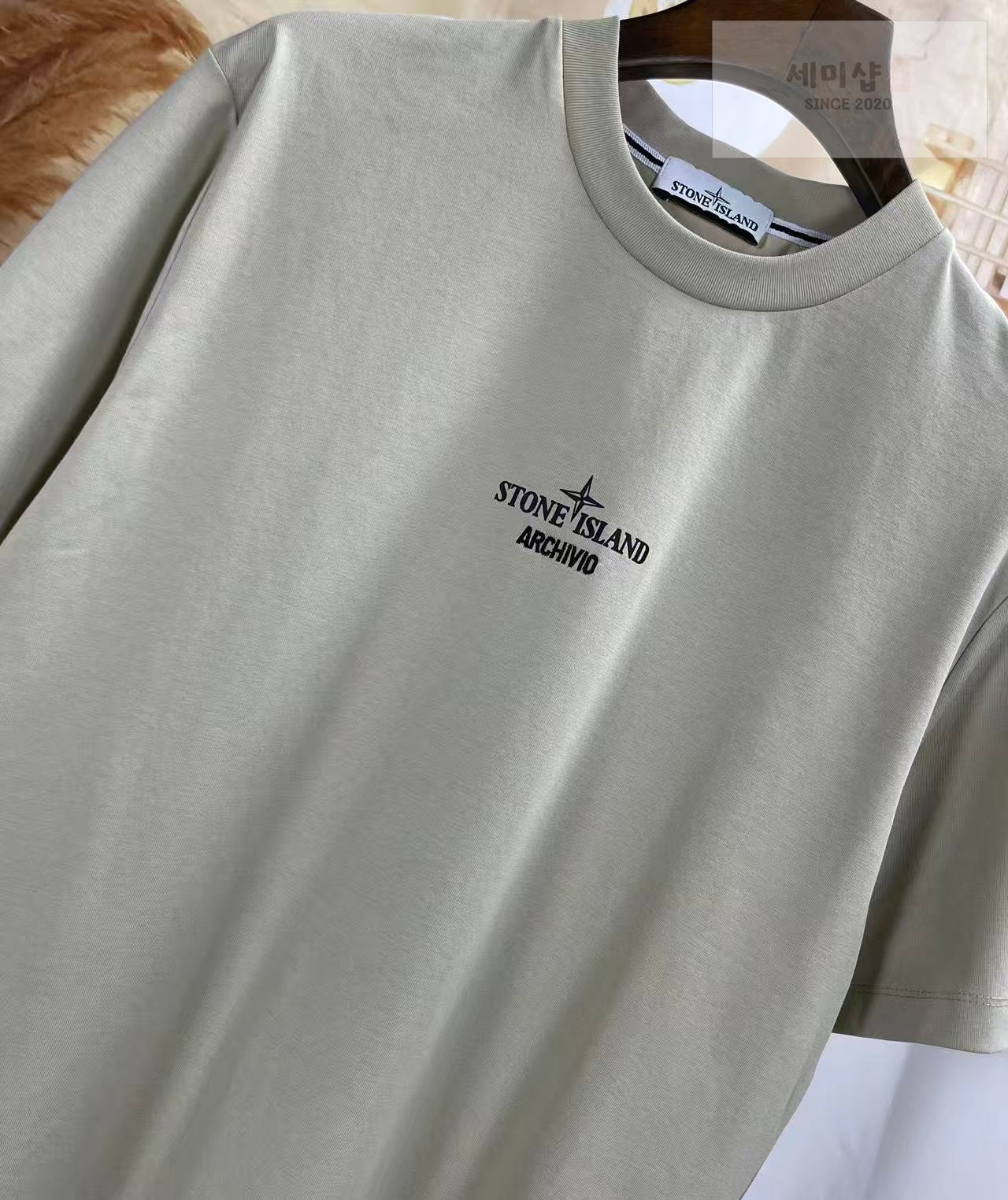 Stone Island 스톤아일랜드 가먼트 다이 포켓 티셔츠 레플리카 3번 이미지 - 의류 | 세미샵 레플리카 사이트