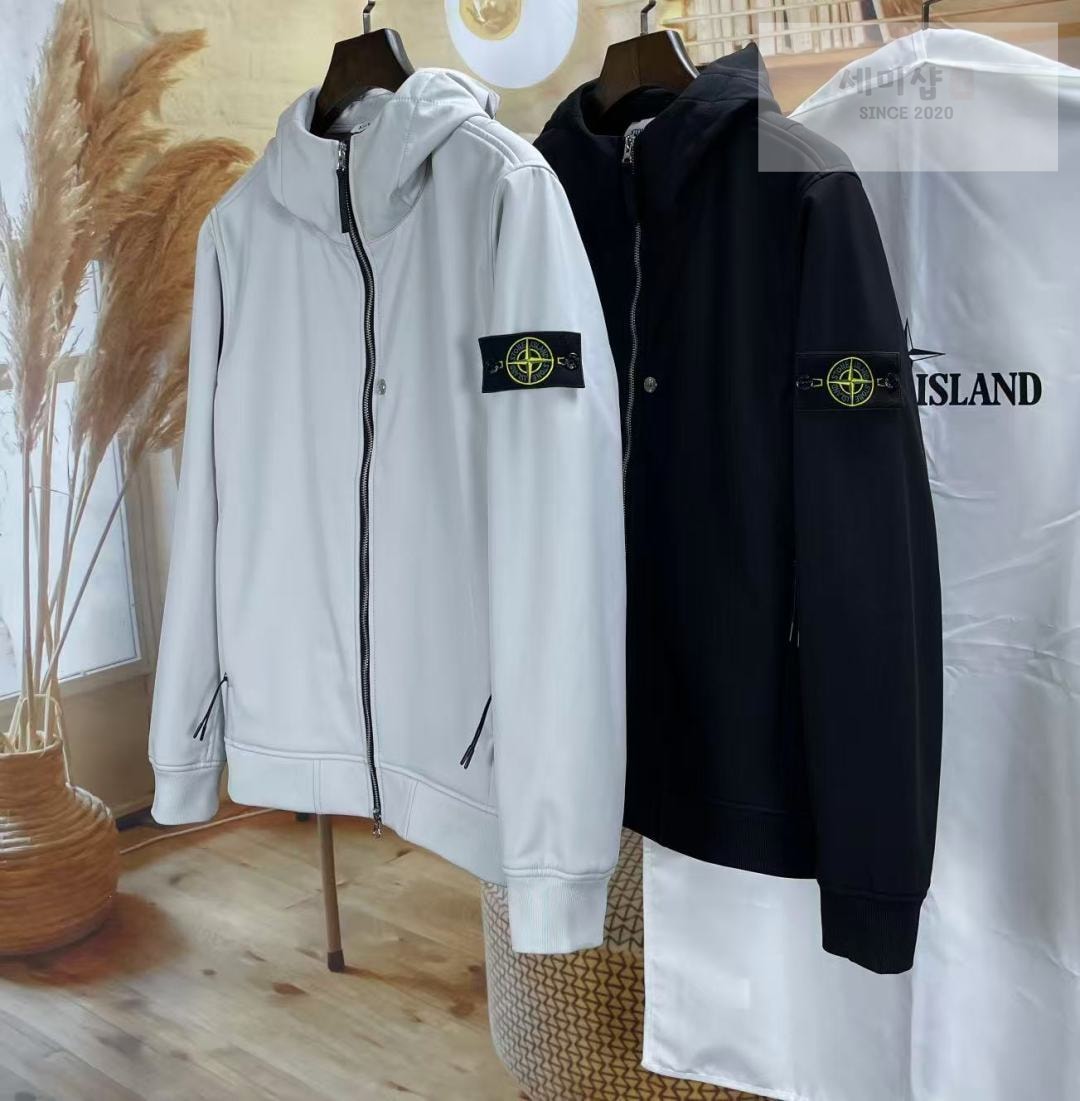 Stone Island 스톤아일랜드 소프트 쉘 프리모로프트 인슐레이션 후드 자켓 블랙 의류 2번 이미지