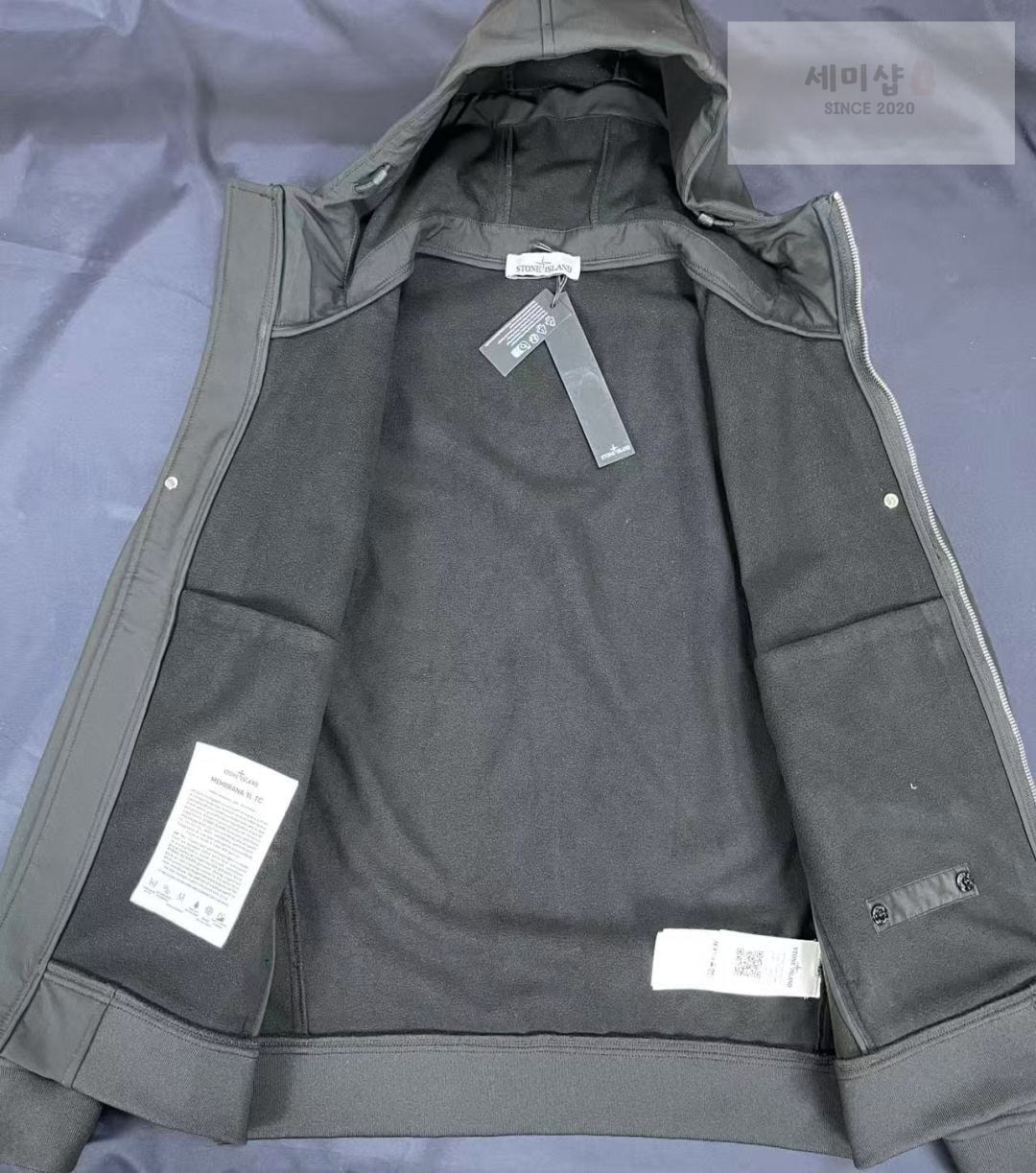 Stone Island 스톤아일랜드 소프트 쉘 프리모로프트 인슐레이션 후드 자켓 블랙 의류 7번 이미지