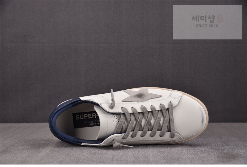 Golden Goose 골든구스 볼스타 레더 스니커즈 화이트 그레이 신발 4번 이미지