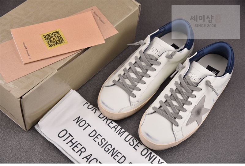 Golden Goose 골든구스 볼스타 레더 스니커즈 화이트 그레이 신발 8번 이미지