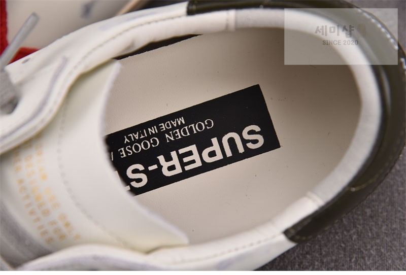 Golden Goose 골든구스 볼스타 레더 스니커즈 화이트 레드 신발 11번 이미지