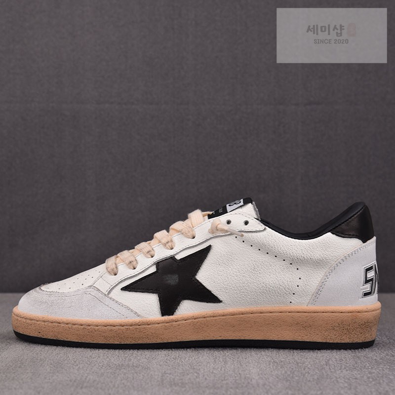 Golden Goose 골든구스 볼스타 레더 스니커즈 화이트 블랙 신발 1번 이미지