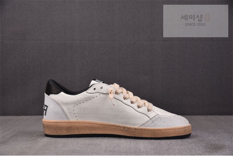 Golden Goose 골든구스 볼스타 레더 스니커즈 화이트 블랙 신발 3번 이미지
