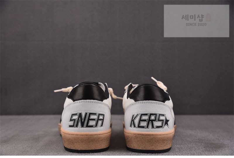 Golden Goose 골든구스 볼스타 레더 스니커즈 화이트 블랙 신발 6번 이미지