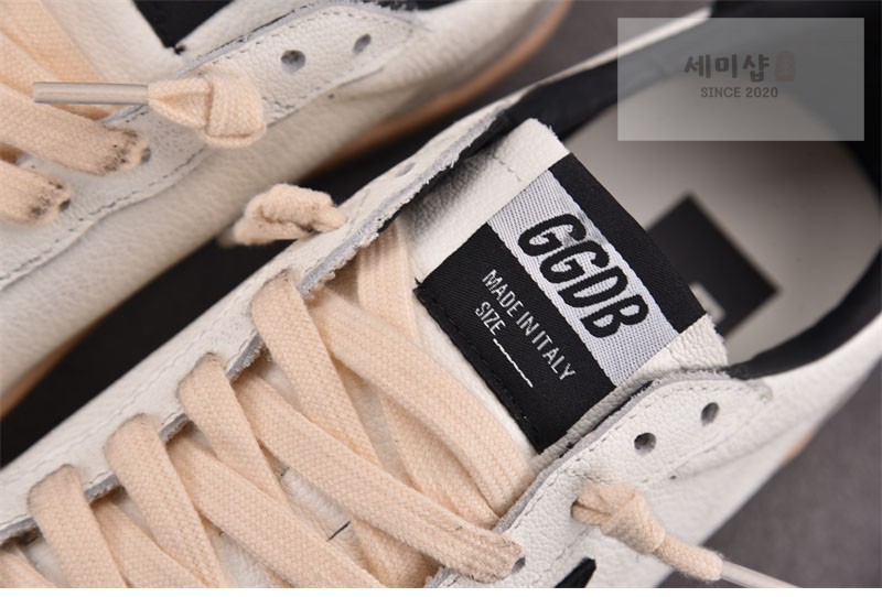 Golden Goose 골든구스 볼스타 레더 스니커즈 화이트 블랙 신발 10번 이미지