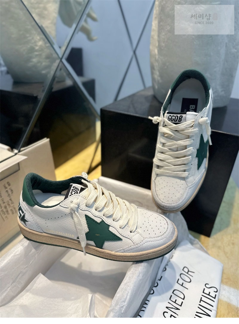 Golden Goose 골든구스 볼스타 스니커즈 그린 스타 신발 7번 이미지