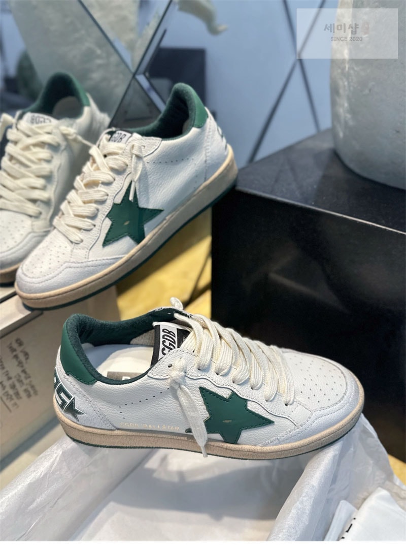 Golden Goose 골든구스 볼스타 스니커즈 그린 스타 신발 19번 이미지