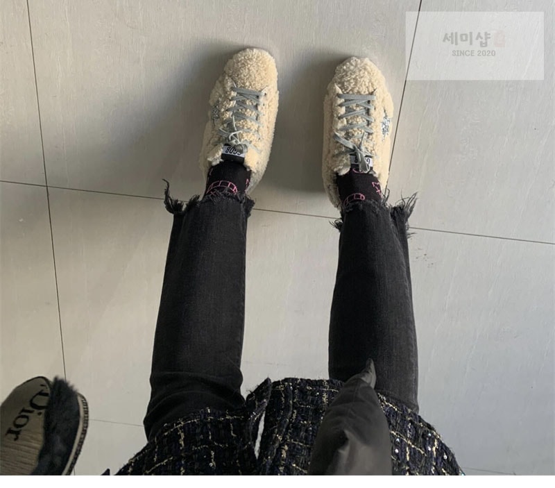 Golden Goose 골든구스 슈퍼스타 시어링 패널 글리터 스니커즈 신발 2번 이미지