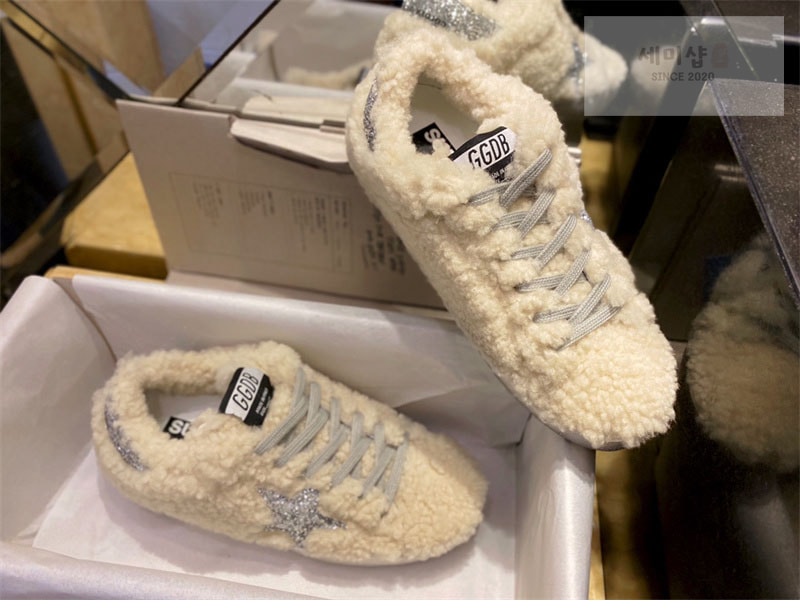 Golden Goose 골든구스 슈퍼스타 시어링 패널 글리터 스니커즈 신발 8번 이미지