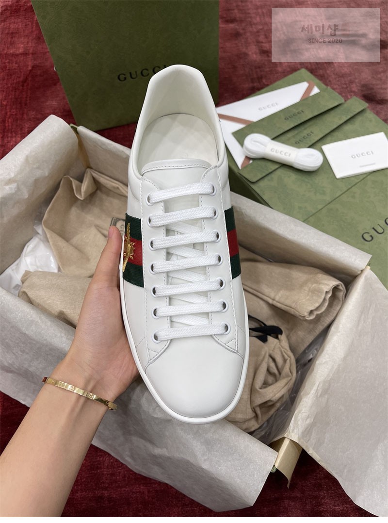 Gucci 구찌 에이스 스니커즈 꿀벌 자수 남성용 신발 3번 이미지