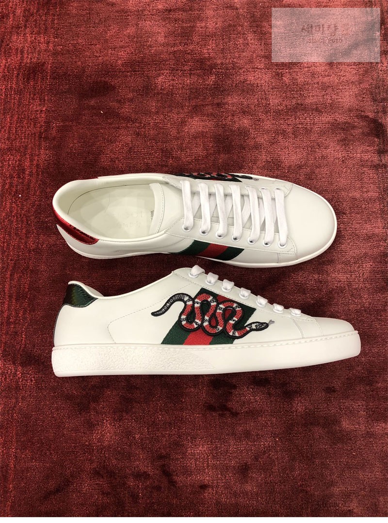 Gucci 구찌 에이스 스니커즈 스네이크 자수 남성용 신발 3번 이미지