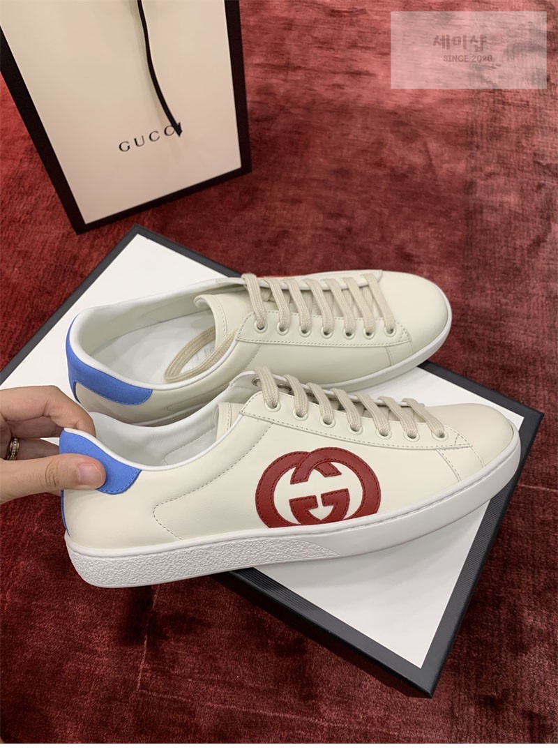 Gucci 구찌 에이스 스니커즈 인터로킹 G 패치 남성용 신발 3번 이미지
