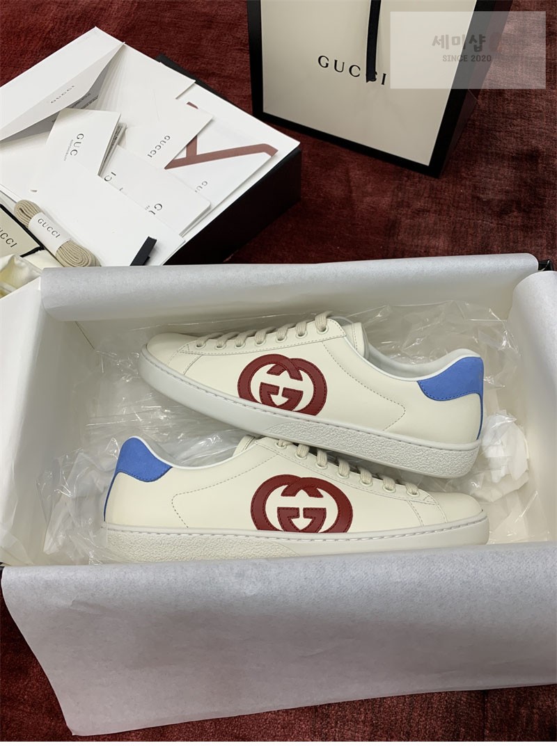 Gucci 구찌 에이스 스니커즈 인터로킹 G 패치 남성용 신발 5번 이미지