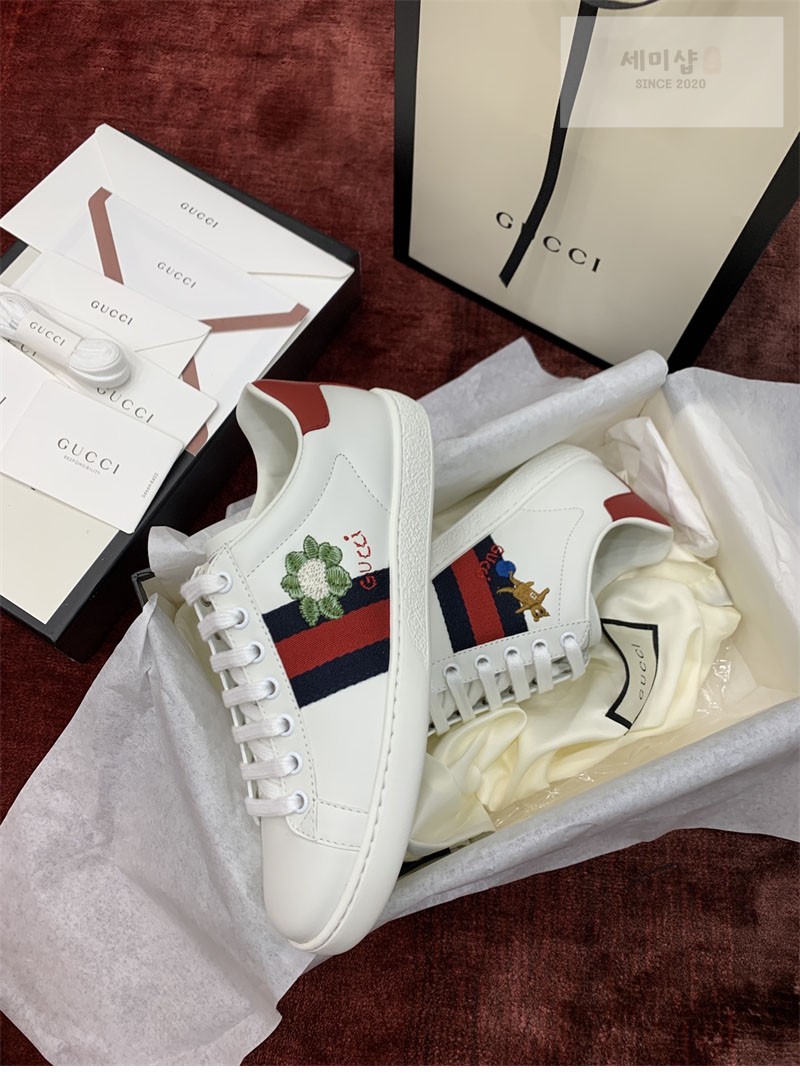 Gucci 구찌 에이스 스니커즈 키튼 & 콜리 플라워 자수 신발 2번 이미지