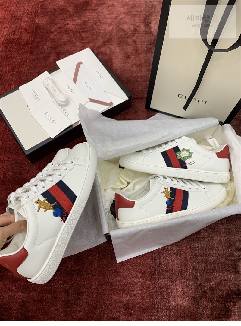 Gucci 구찌 에이스 스니커즈 키튼 & 콜리 플라워 자수 신발 6번 이미지