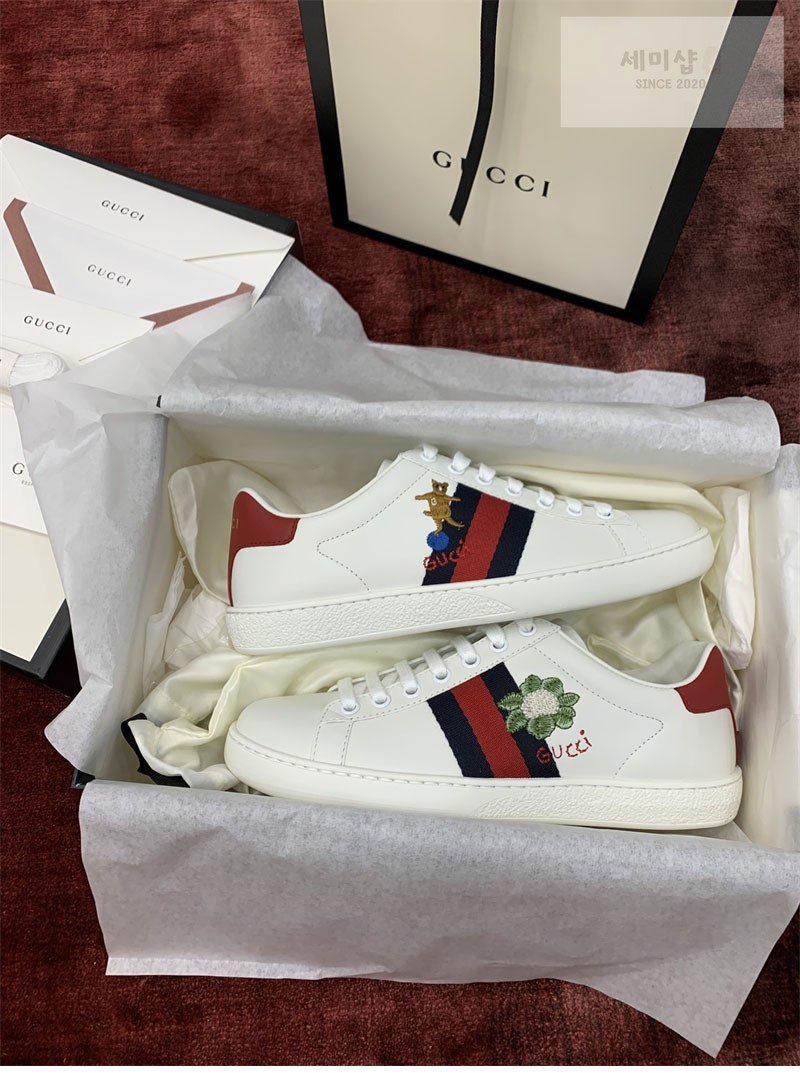Gucci 구찌 에이스 스니커즈 키튼 & 콜리 플라워 자수 신발 8번 이미지