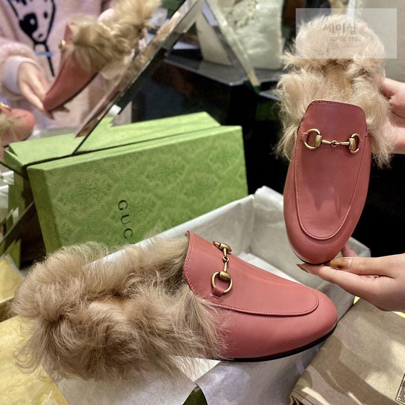 Gucci 구찌 프린트다운 뮬 블로퍼 슬리퍼 신발 1번 이미지