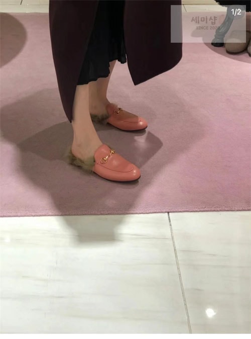 Gucci 구찌 프린트다운 뮬 블로퍼 슬리퍼 신발 3번 이미지