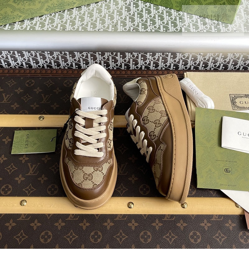 Gucci 구찌 GG 캔버스 스니커즈 브라운 GG 수프림 레플리카 4번 이미지 - 신발 | 세미샵 레플리카 사이트