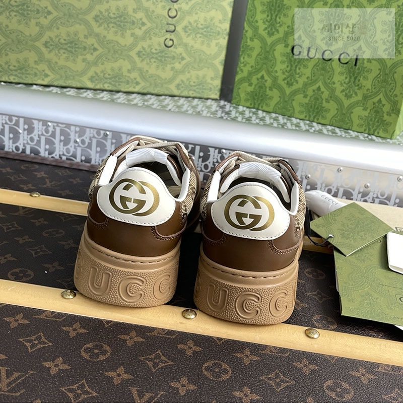 Gucci 구찌 GG 캔버스 스니커즈 브라운 GG 수프림 레플리카 5번 이미지 - 신발 | 세미샵 레플리카 사이트