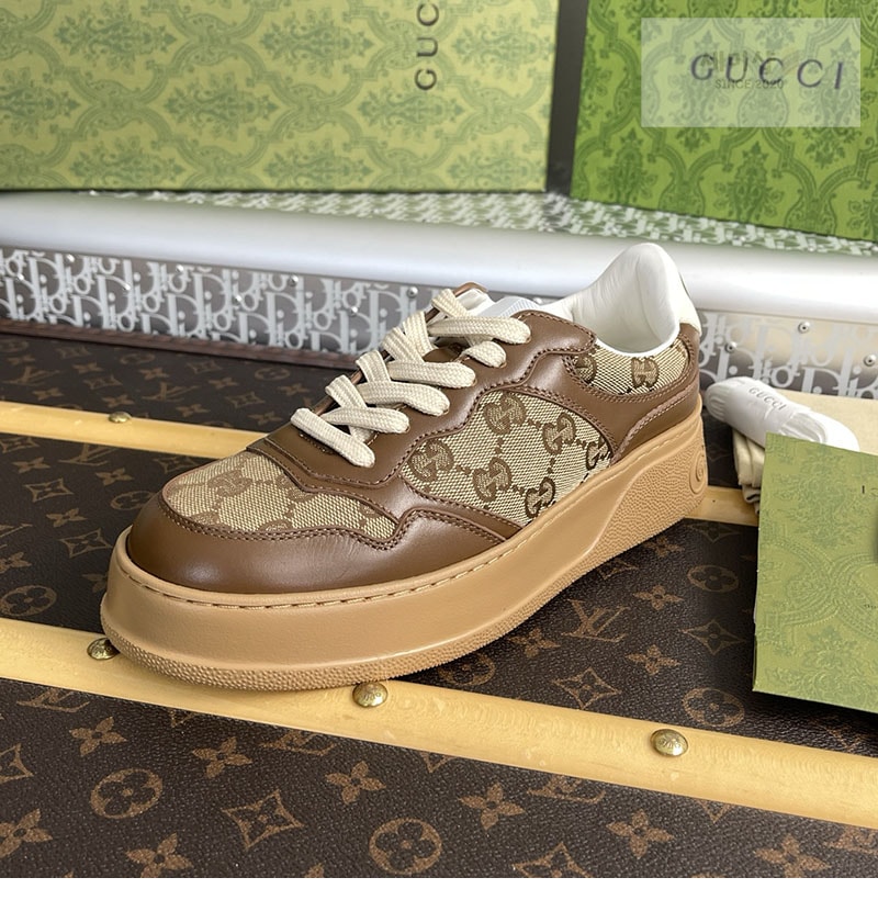 Gucci 구찌 GG 캔버스 스니커즈 브라운 GG 수프림 레플리카 7번 이미지 - 신발 | 세미샵 레플리카 사이트