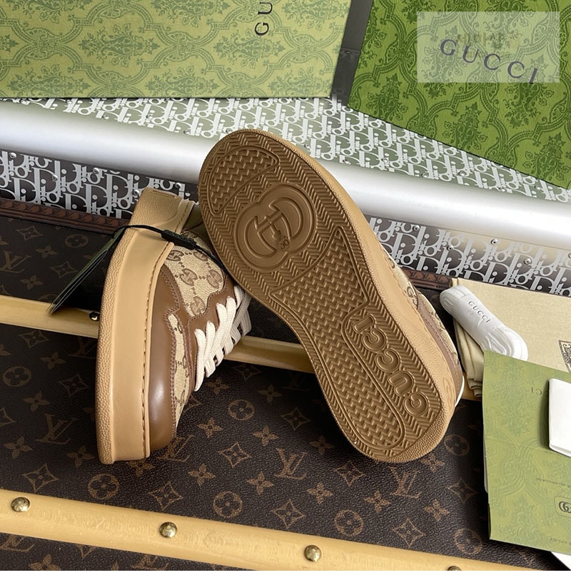 Gucci 구찌 GG 캔버스 스니커즈 브라운 GG 수프림 레플리카 9번 이미지 - 신발 | 세미샵 레플리카 사이트