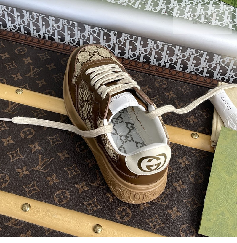 Gucci 구찌 GG 캔버스 스니커즈 브라운 GG 수프림 레플리카 10번 이미지 - 신발 | 세미샵 레플리카 사이트