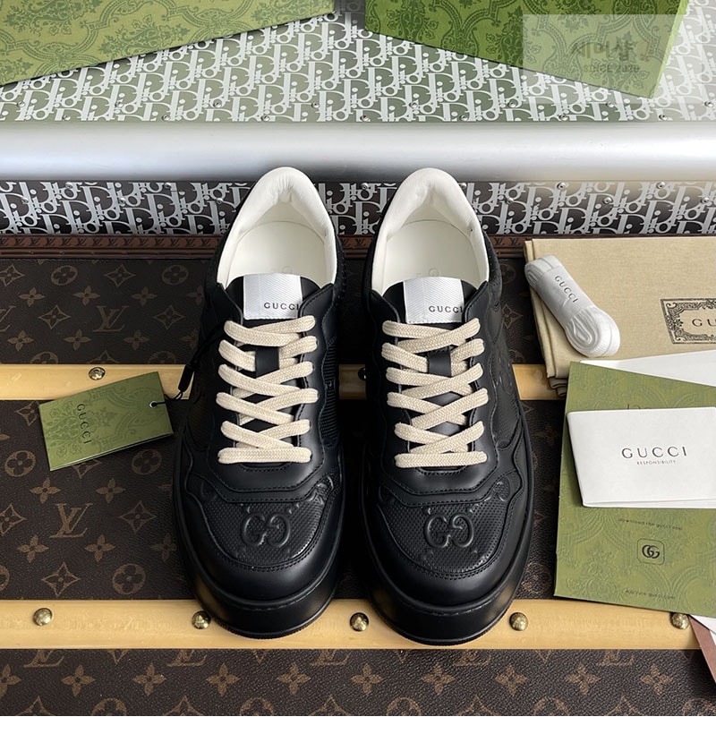 Gucci 구찌 GG 캔버스 스니커즈 블랙 신발 3번 이미지