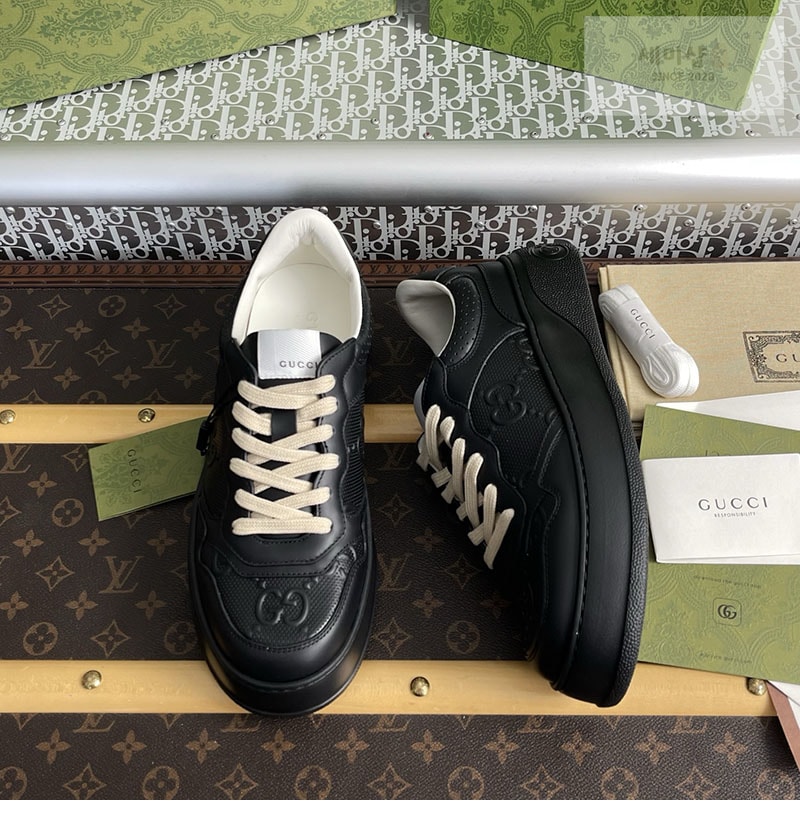 Gucci 구찌 GG 캔버스 스니커즈 블랙 신발 4번 이미지