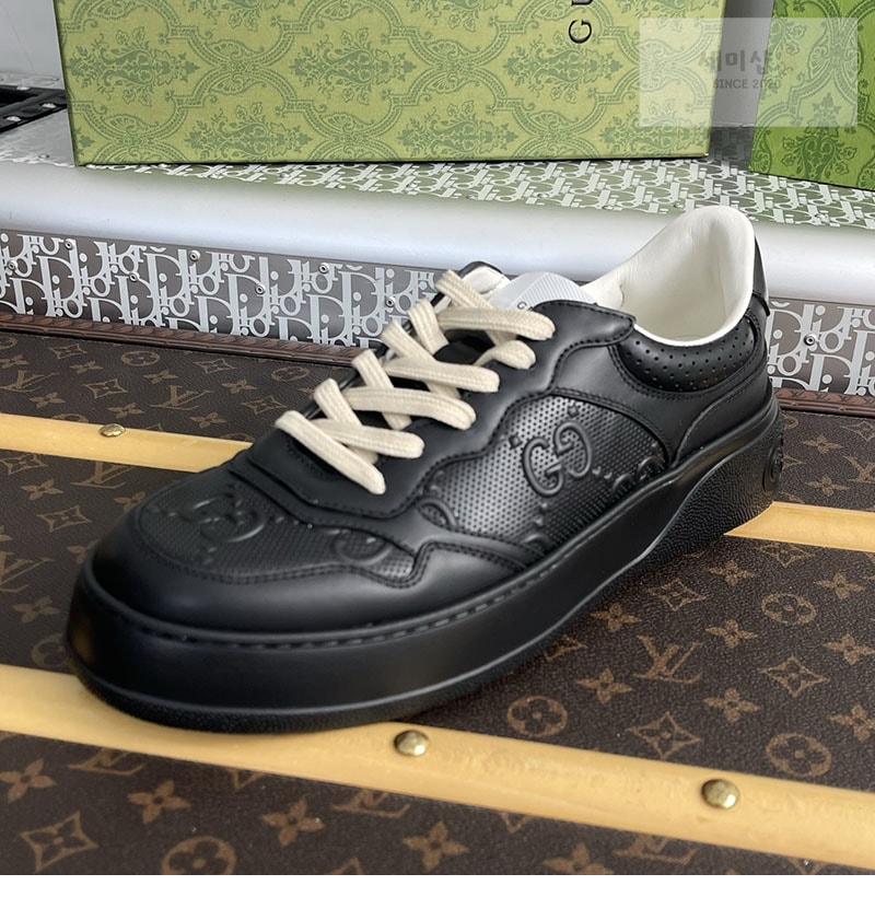 Gucci 구찌 GG 캔버스 스니커즈 블랙 신발 5번 이미지