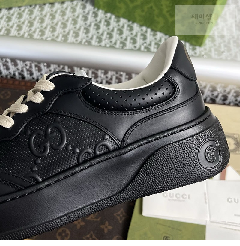 Gucci 구찌 GG 캔버스 스니커즈 블랙 신발 7번 이미지