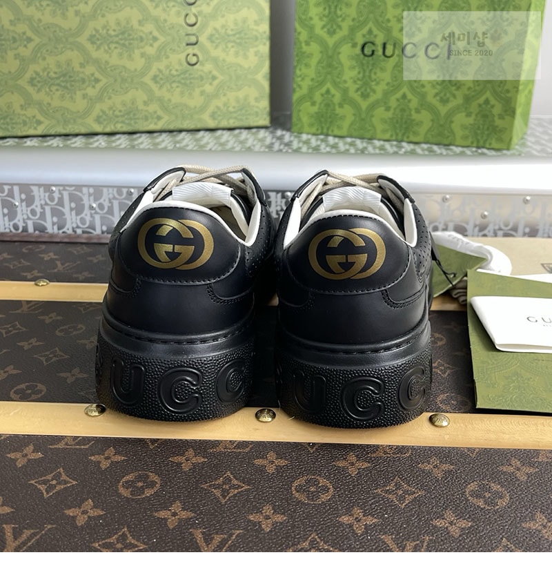 Gucci 구찌 GG 캔버스 스니커즈 블랙 신발 8번 이미지