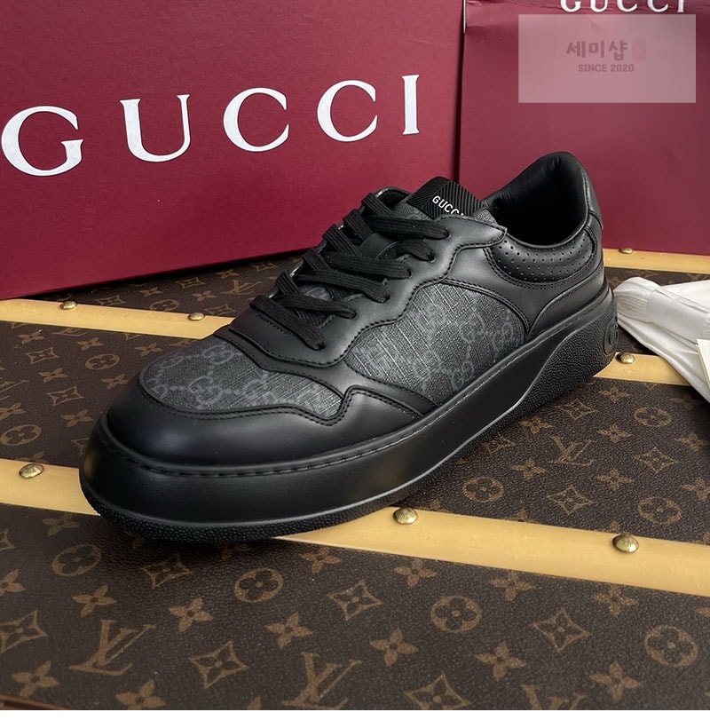 Gucci 구찌 GG 캔버스 스니커즈 블랙 GG 수프림 레플리카 5번 이미지 - 신발 | 세미샵 레플리카 사이트