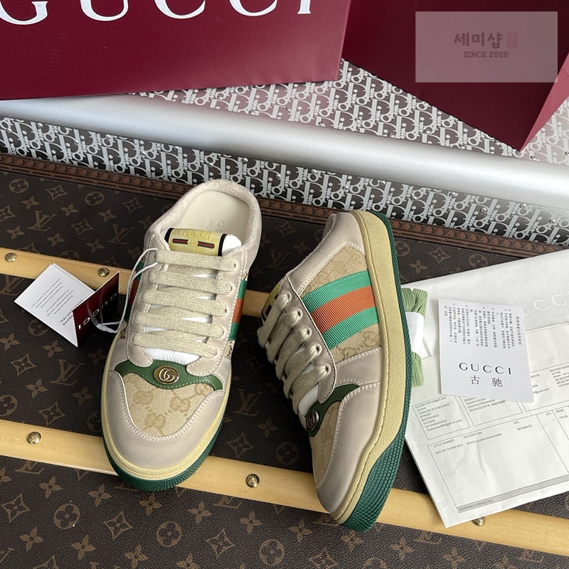 Gucci 구찌 GG 캔버스 스크리너 뮬 신발 1번 이미지