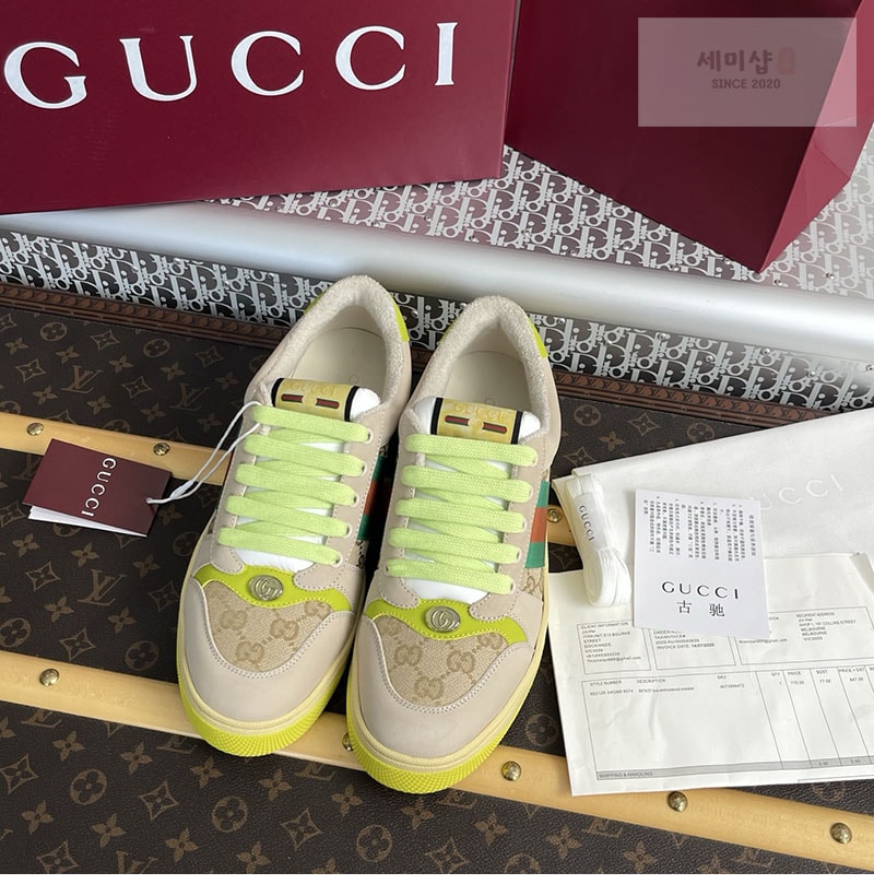 Gucci 구찌 GG 캔버스 스크리너 스니커즈 신발 3번 이미지