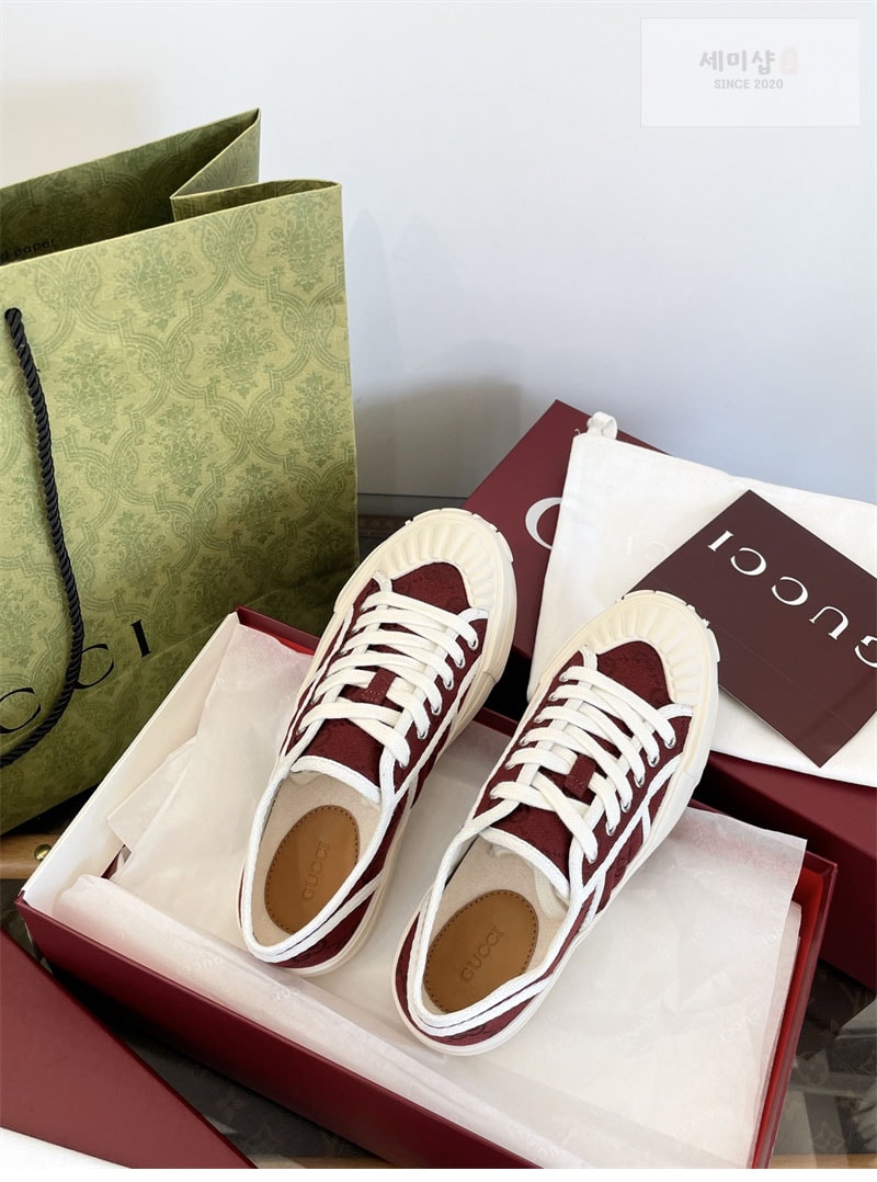 Gucci 구찌 GG 캔버스 여성 청키 스니커즈 화이트 신발 22번 이미지