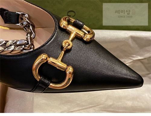 Gucci 구찌 deva 홀스빗 체인 발레리나 레더 플랫 슈즈 신발 12번 이미지