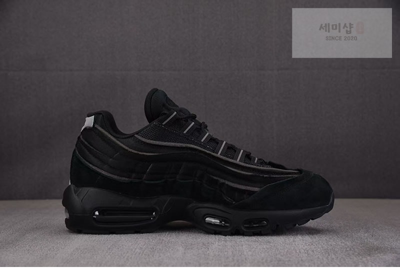 Comme Des Garcons 나이키 x 꼼데가르송 에어맥스 95 블랙 CU8406-001 신발 2번 이미지