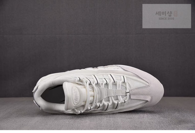 Comme Des Garcons 나이키 x 꼼데가르송 에어맥스 95 화이트 CU8406-100 신발 4번 이미지
