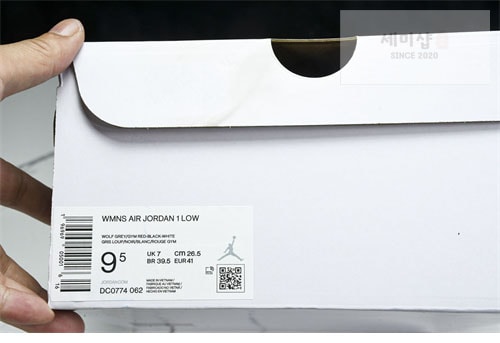Nike 나이키 에어조던1 로우 울프그레이 짐 레드 DC0774-062 신발 22번 이미지