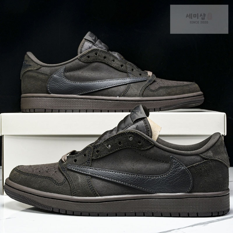Nike 나이키 에어조던1 x 트레비스 스캇 OG SP “벨벳 브라운” 신발 1번 이미지