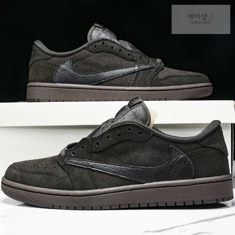 Nike 나이키 에어조던1 x 트레비스 스캇 OG SP “벨벳 브라운” 신발 1번 이미지
