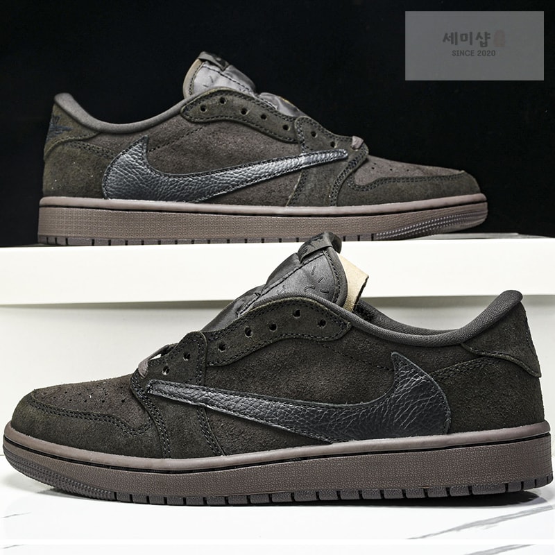 Nike 나이키 에어조던1 x 트레비스 스캇 OG SP “벨벳 브라운” 신발 1번 이미지