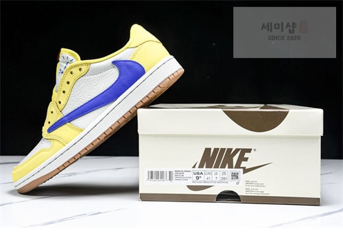 Nike 나이키 에어조던1 x 트레비스 스캇 OG WMNS “카나리” 신발 24번 이미지
