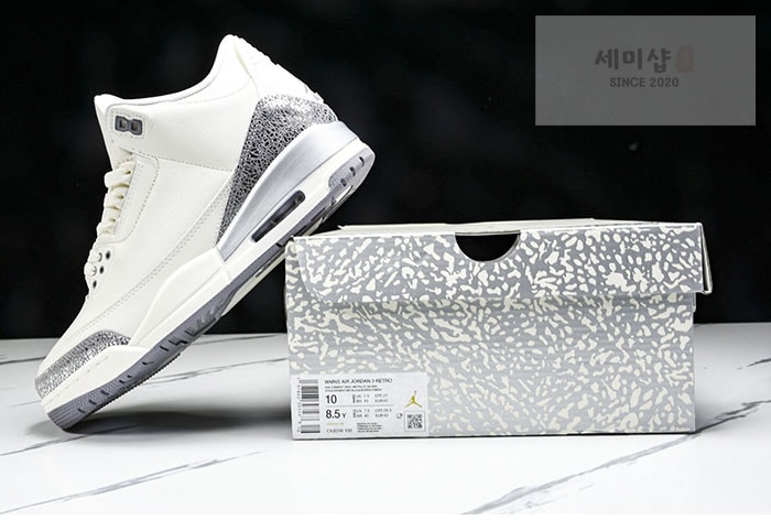 Nike 나이키 에어조던 3 세일 메탈릭 실버 CK9246-100 신발 23번 이미지