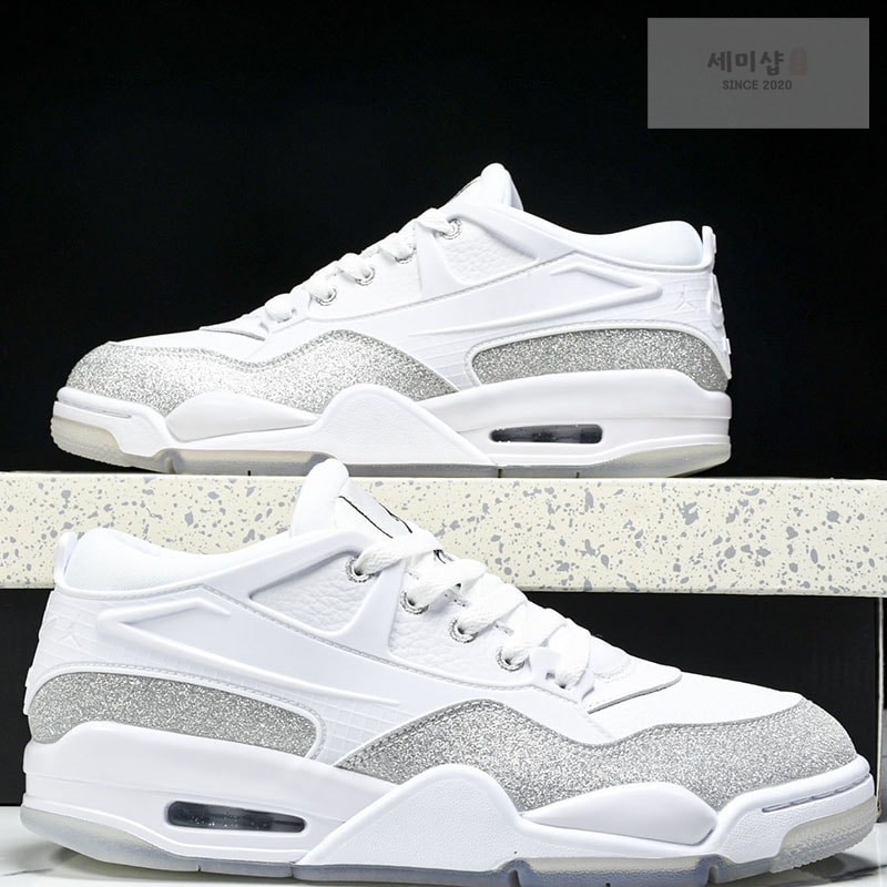 Nike 나이키 에어조던 4 RM 화이트 메탈릭 실버 신발 1번 이미지