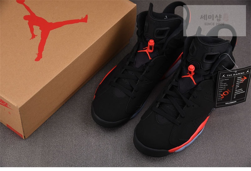 Nike 나이키 에어 조던 6 레트로 블랙 인프라레드 CT8529-001 신발 10번 이미지